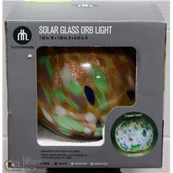 HOMETRENDS SOLAR GLASS ORB LIGHT