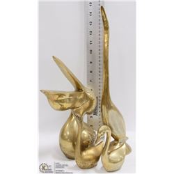 LOT OF 4 BRASS BIRDS