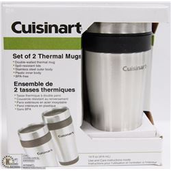 SET OF 2 CUISINART THERMAL MUGS