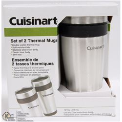 SET OF 2 CUISINART THERMAL MUGS