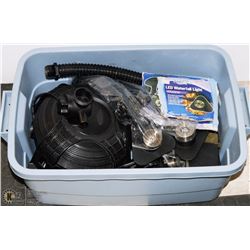 POND PUMP WITH 2 POWER SUPPLIES & 4 LED LIGHTS