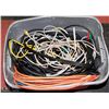 Image 1 : TOTE WITH ASSORTED MISC. ELECTRICAL CORDS