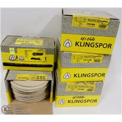 COLLECTION OF KLINGSPOR SANDING DISCS IN ASST