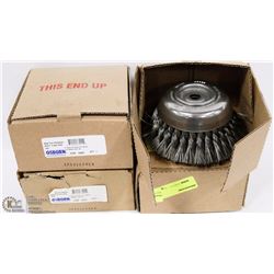 LOT OF 4 OSBORN CUP WIRE WHEELS