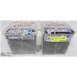 2 BOXES OF 1000 6 X 1 5/8 NO.2 COARSE THREAD DRYWALL
