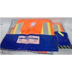 LOT OF 3 NORTH HI VIS COVERALLS SIZE XL