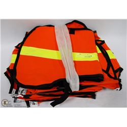 BUNDLE OF HI VIS WORK VESTS MOSTLY SIZE L