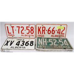 BUNDLE OF 6 VINTAGE OUT OF PROVINCE LICENSE PLATES