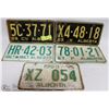 Image 1 : BUNDLE OF 5 VINTAGE  ASST LICENSE PLATES