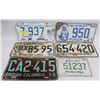Image 1 : BUNDLE OF 5 VINTAGE  ASST LICENSE PLATES