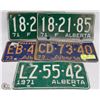 Image 1 : BUNDLE OF 5 VINTAGE  ASST LICENSE PLATES