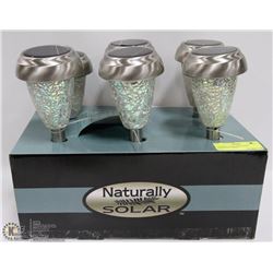 CASE OF 6 CRACKLE LIGHT OUTDOOR LIGHTS
