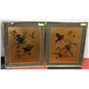 Image 1 : PAIR OF GOLD FOILED BIRD FRAMED ARTWORK