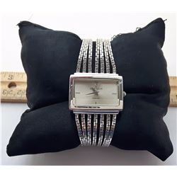 #14 - ANNE KLEIN SILVER TONE TANK WATCH