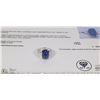 Image 1 : #24-STERLING SILVER GENUINE KYANITE STATEMENT RING