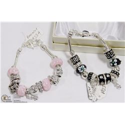 3PC ASST COLOR PANDORA STYLE BRACELETS