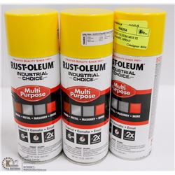 LOT OF 3 RUST-OLEUM MULTI PURPOSE ENAMEL SPRAY