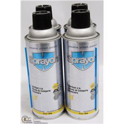 LOT OF 4 SPRAYON FOOD GRADE SILICONE LUBRICANT