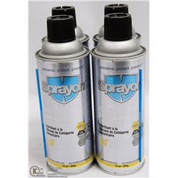 LOT OF 4 SPRAYON FOOD GRADE SILICONE LUBRICANT