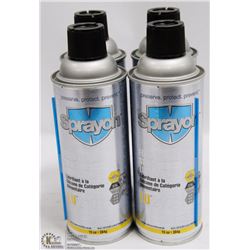 LOT OF 4 SPRAYON FOOD GRADE SILICONE LUBRICANT