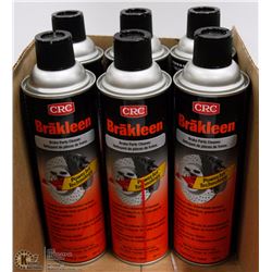 LOT OF 6 CRC BRAKLEEN BRAKE PARTS CLEANER POWERJET