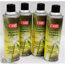 LOT OF 4 CRC SUPER CITRUS DEGREASER