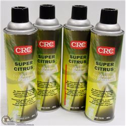 LOT OF 4 CRC SUPER CITRUS DEGREASER
