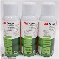 3 CANS OF 3M NOVEC ELECTRONIC DEGREASER