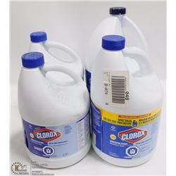 LOT OF 4 CLOROX 2.8L DISINFECTING BLEACH