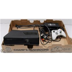 XBOX 360 WITH POWER SUPPLY, AND 1 CONTROLLER