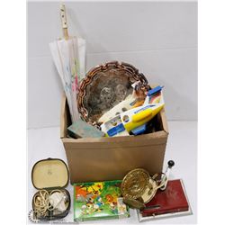 ESTATE BOX OF COLLECTIBLES INCLUDING PRINCESS