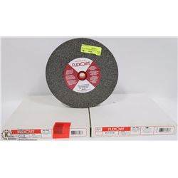 LOT OF FLEXOVIT 10"X1"X1-1/4" A24 BENCH GRINDER