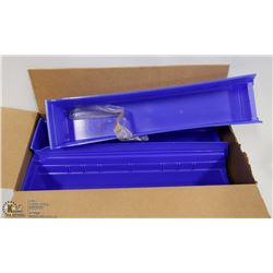 CASE OF AKRO-MILS BLUE STORAGE BINS