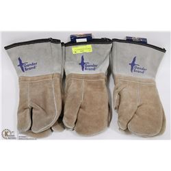 3 PAIRS OF GANDER BRAND 321-7 GLOVES