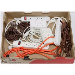 FLAT OF ELECTRIC CORDS, POWER BARS AND MORE
