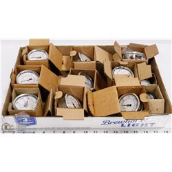 11PC PRESSURE GAUGE LOT - 30PSI-2000PSI