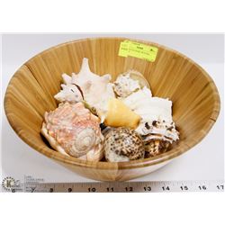 DECORATIVE BOWL WITH SEA SHELLS