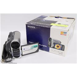 SONY HANDYCAM WITH CHARGER & CONNECTORS