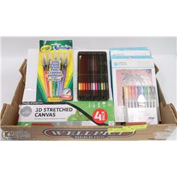 FLAT WITH ASSORTED CRAFT SUPPLIES INCL MARTHA