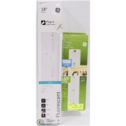 GE 18" PLUG IN LIGHT FIXTURE AND BATTERY OPERATED