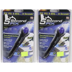 TWO NEW PACKS OF 5 SECOND FIX LIQUID PLASTIC