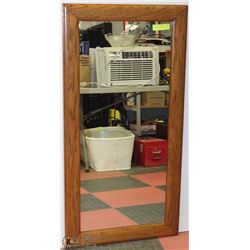 WOOD FRAMED MIRROR 23"X45"