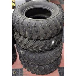 SET OF 4 CARLISLE ATV TIRES AT255/65R12