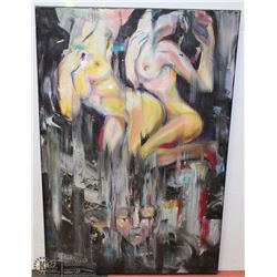 OIL PAINTING CANVAS TWO LADIES