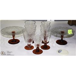 10) COLLECTION OF CRANBERRY GLASS