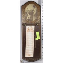 MADE IN CANADA VINTAGE WOODEN GROCERY LIST