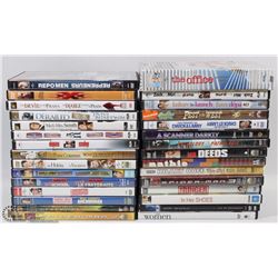 BOX OF OVER 30 DVD'S INCL. HAROLD AND KUMAR ESCAPE