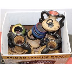 BOX OF  A VARIETY OF  MEXICAN POTTERY