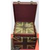 PAIR OF BRITISH FLAG SQUARE TRUNKS