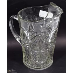 VINTAGE PRESSED GLASS PITCHER